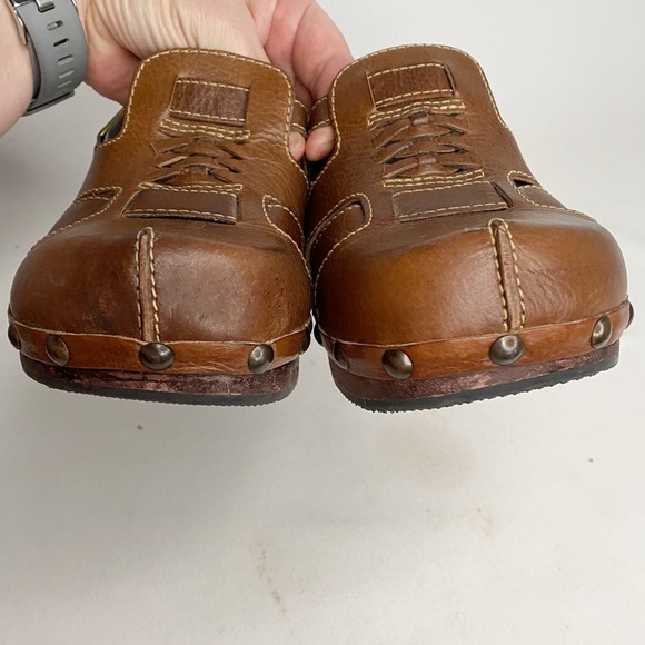 VINTAGE NOMI LEATHER CLOGS SIZE 8 - Picture 8 of 12